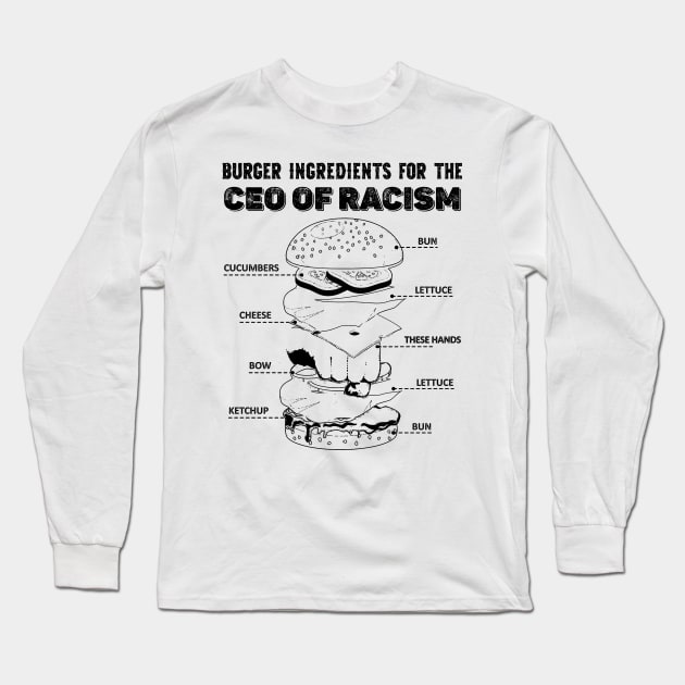 Burger Ingredients for the CEO of RACISM Long Sleeve T-Shirt by giovanniiiii